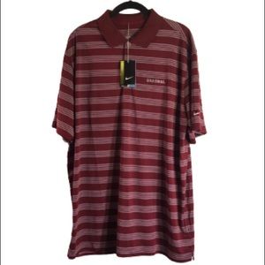 NWT Nike Golf Dri Fit Tour Performance Gold Strike Polo Shirt Size XL